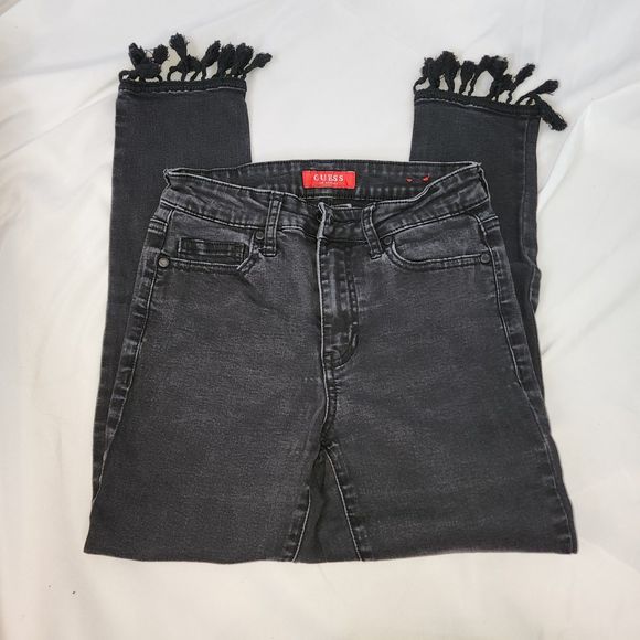 GUESS Black Jeans with Fringe - Picture 1 of 3